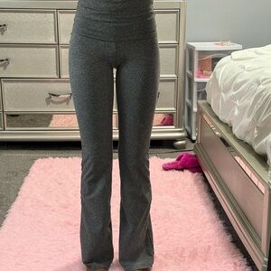 wide waisted leggings - dark grey